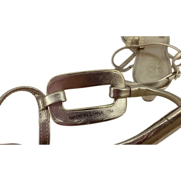 Lilly Pulitzer Good As Gold Metallic Wedges Espadrilles Sandals Women’s 10 - Picture 5 of 5